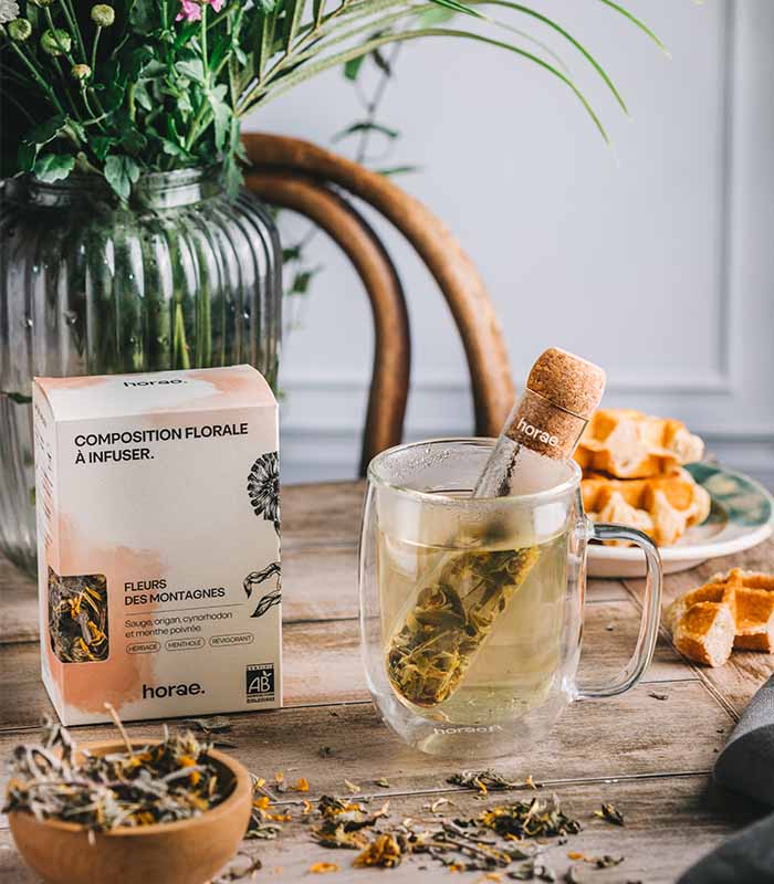 Composition florale à infuser  - Fleurs des Montagnes Bio 60g vrac x6 Horae