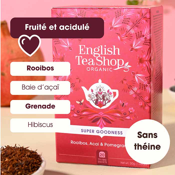Rooibos, Baies d’Açaï & Grenade Bio 20 English Tea Shop