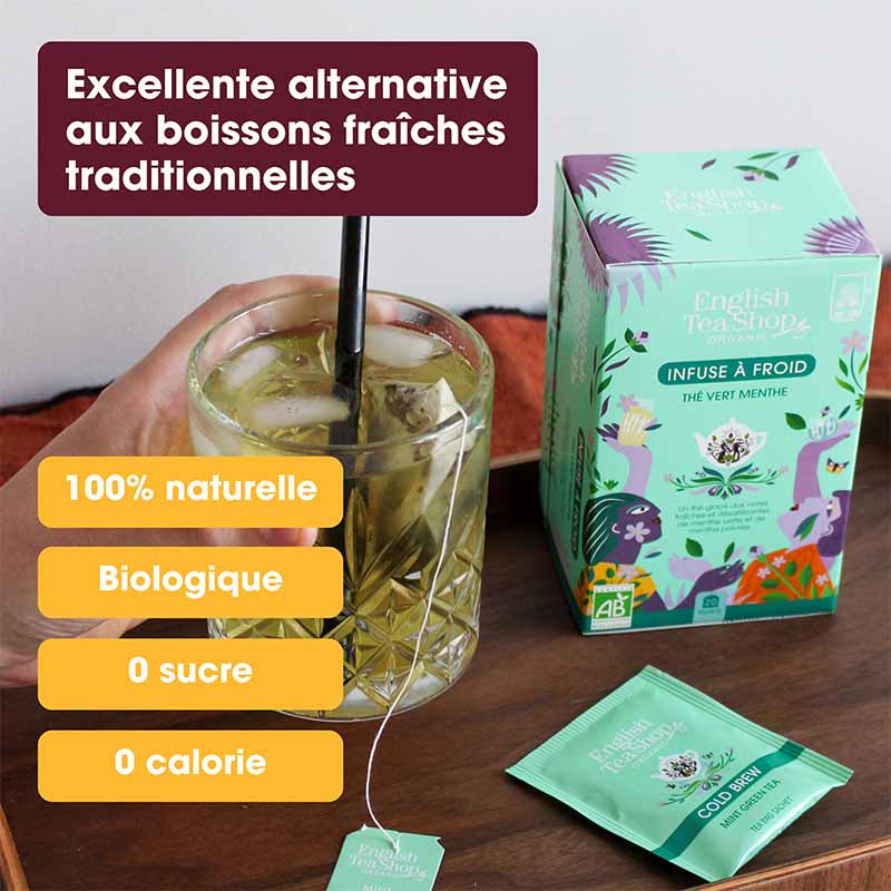 Thé Glacé Thé Vert Menthe Bio 20 sachets x6 ETS