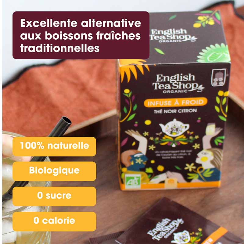 Thé Glacé Thé Noir Citron Bio 20 sachets x6 ETS
