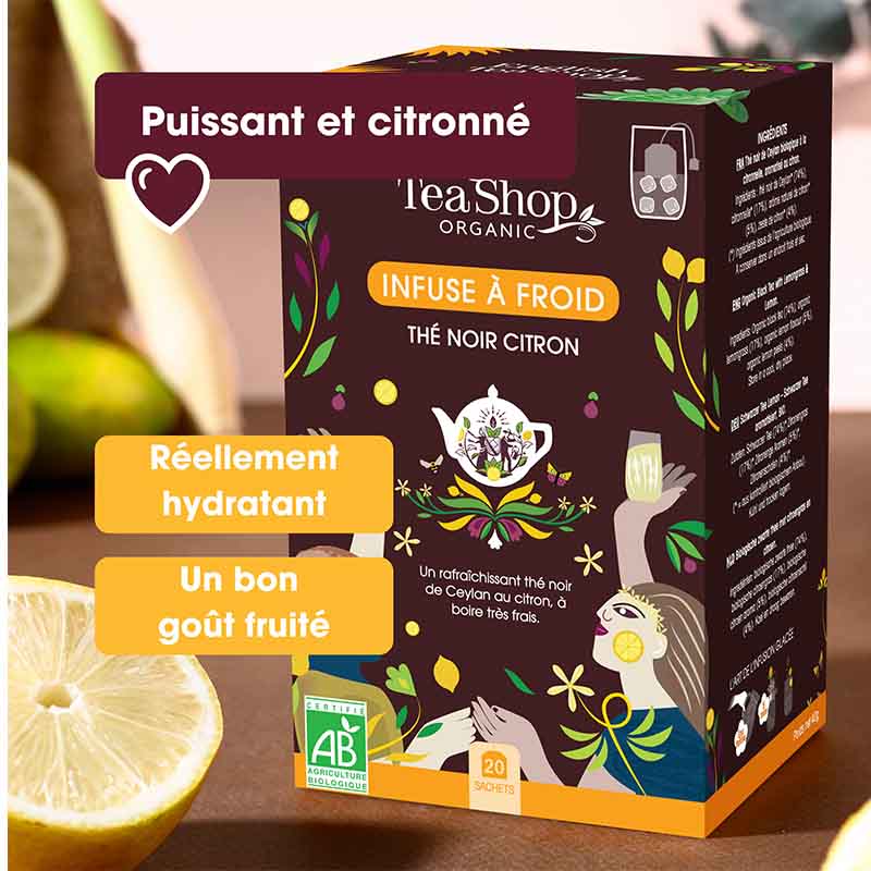 Thé Glacé Thé Noir Citron Bio 20 sachets x6 ETS