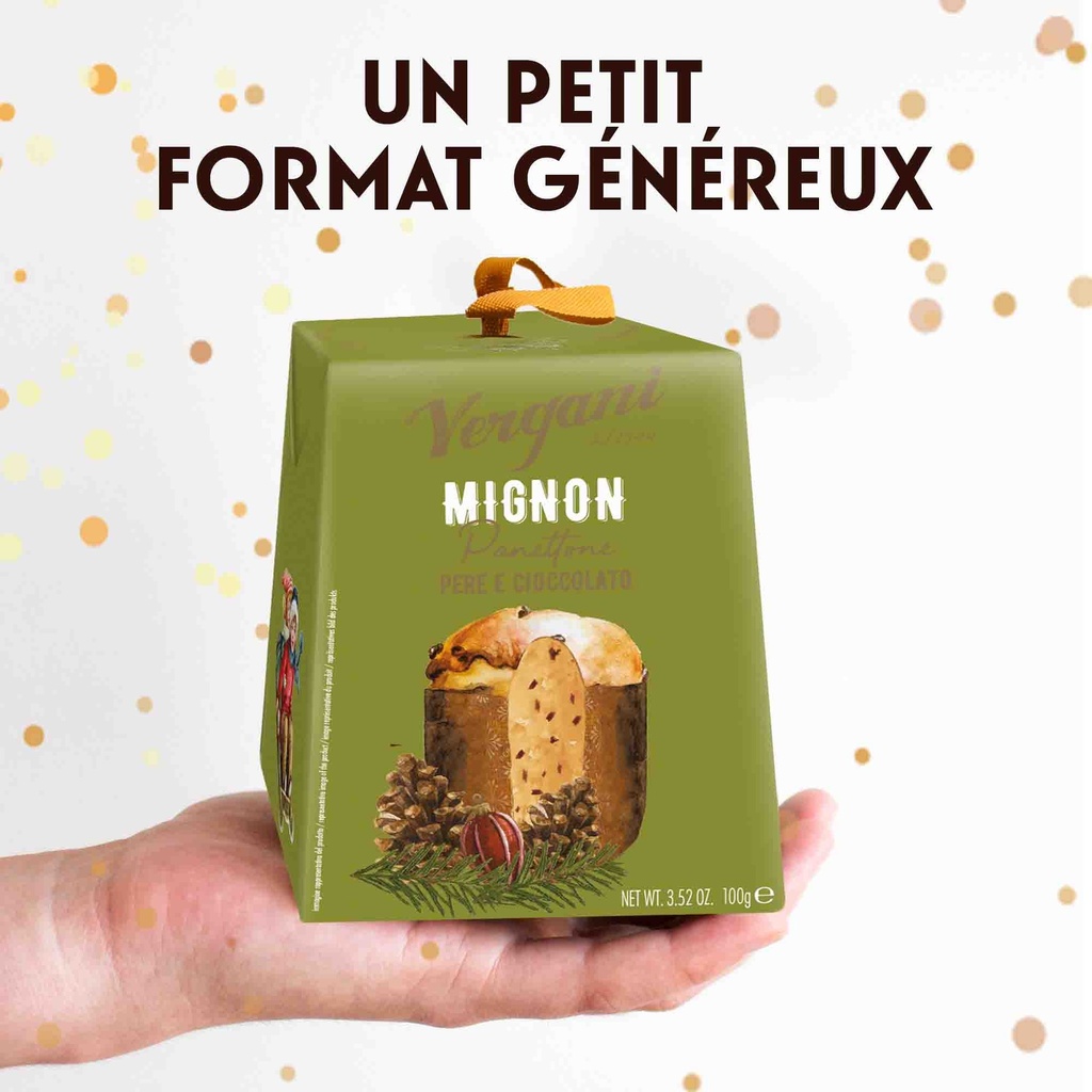Mini Panettone Poires & Chocolat 100g x12 Vergani