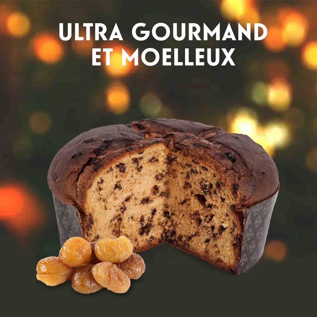 Panettone Marrons Glacés 750g x6 Vergani