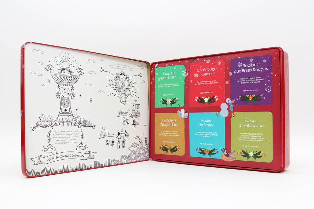 Coffret Holiday Rouge Bio 36 sachets x6