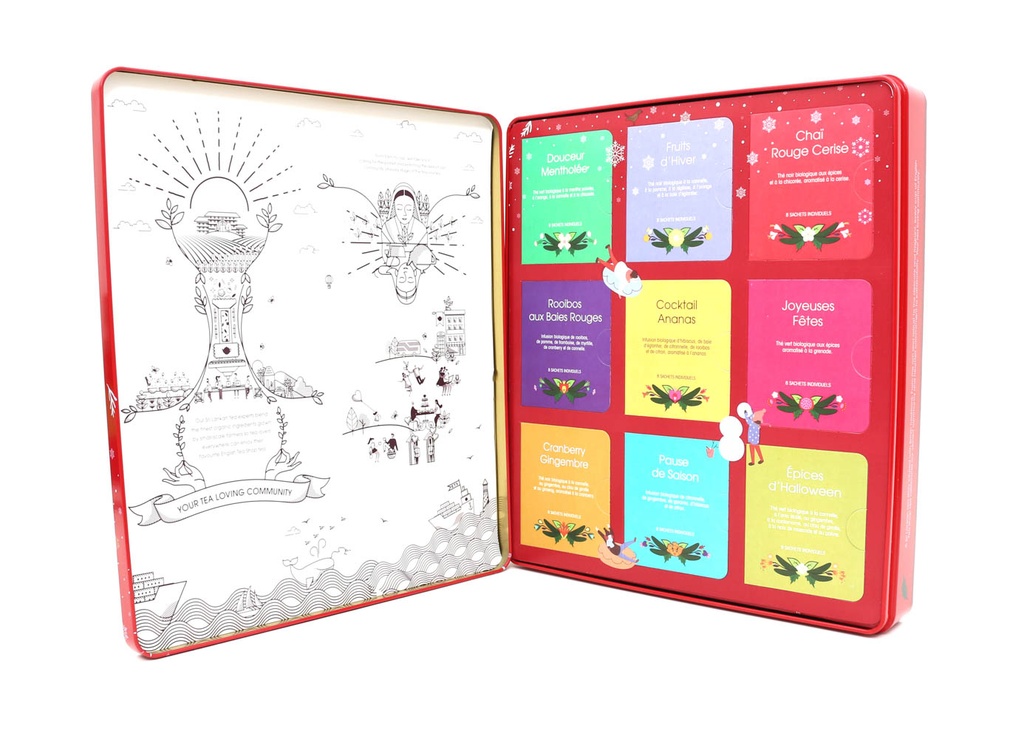 Coffret Holiday Rouge Bio 72 sachets x6