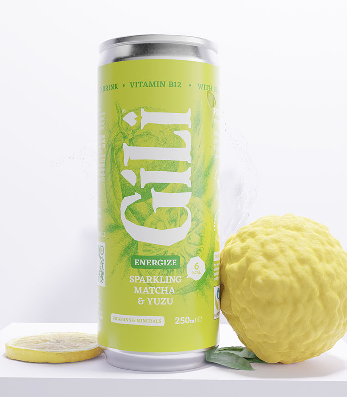 Prêt-à-boire pétillante Matcha et Yuzu en canette bio 25cl x12 Gili