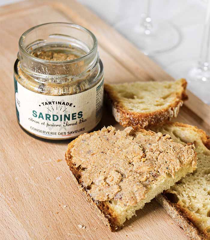 Tartinade de Sardines, Citron & Poivre Timut bio 90g x12 La Conserverie des Saveurs