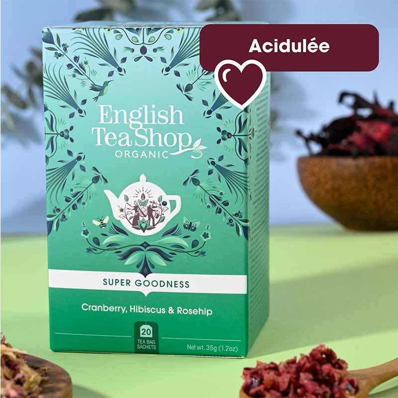 Cranberry, Hibiscus & Baie d'églantier Bio English Tea Shop