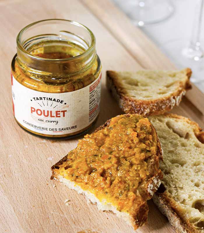 Tartinade poulet au curry 90g x12 La Conserverie des Saveurs