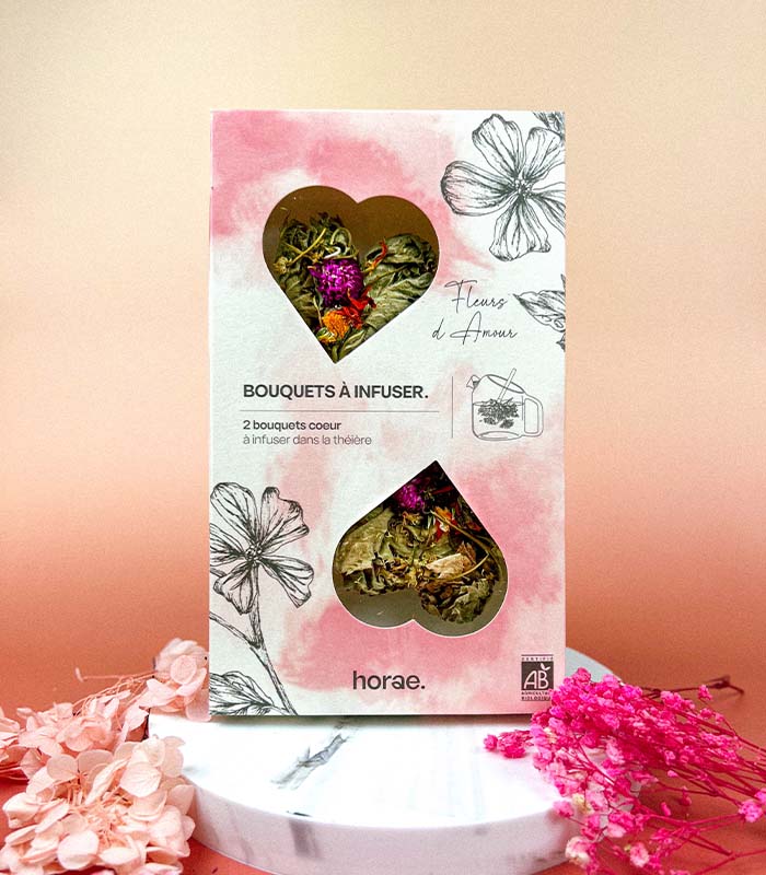 2 Bouquets à infuser en théière - Fleurs d'Amour Bio x6 Horae