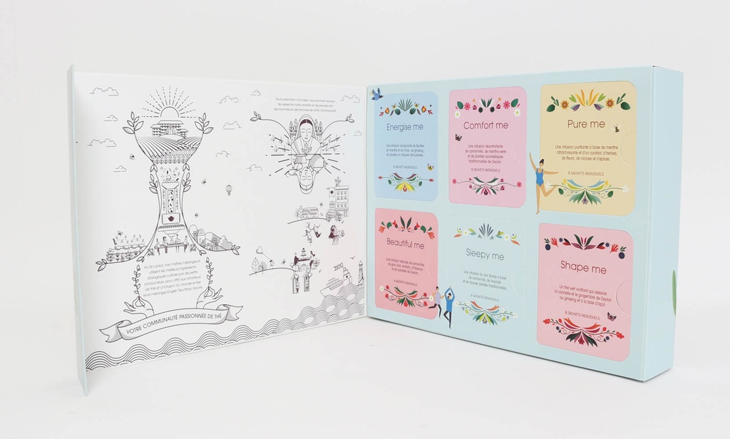 Coffret Découverte de thés bio 48 sachets plats English Tea Shop