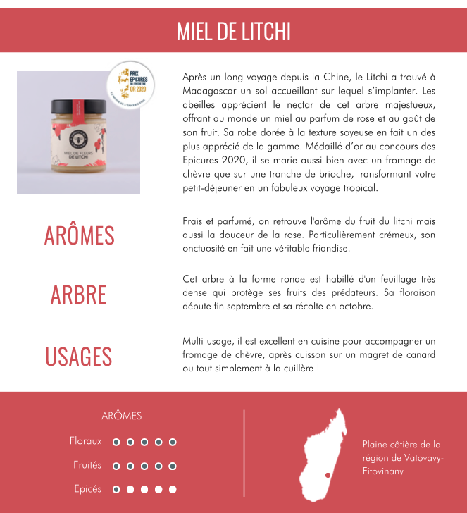 Miel de Fleur de Litchi 170g x12