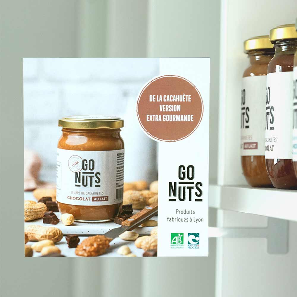 Stop-rayon beurre de cacahuètes extra crunchy & chocolat au lait Go Nuts