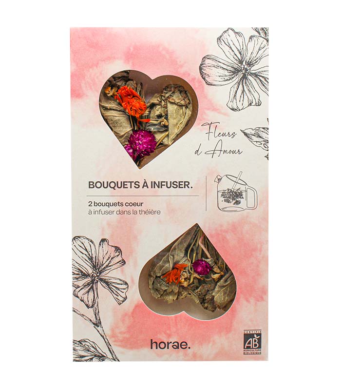 [50943] 2 Bouquets à infuser en théière - Fleurs d'Amour Bio x6 Horae