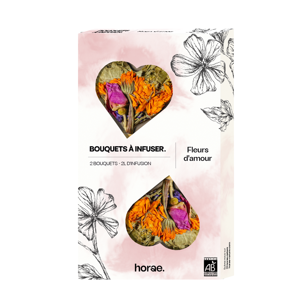 2 Bouquets à infuser en théière - Fleurs d'Amour Bio x6 Horae