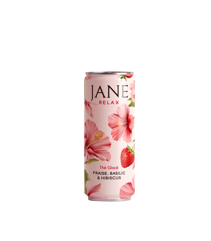 [42302] Thé Glacé Fraise Basilic Hibiscus - Relax 25cl x24 Jane