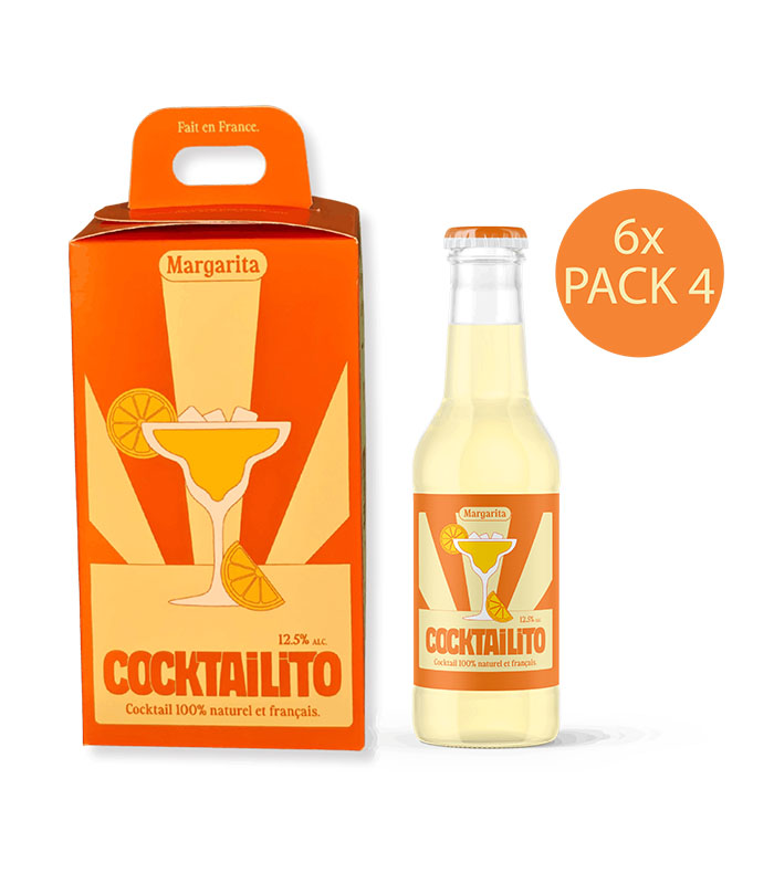 Pack 4 Margarita 200ml (12,5% Alc.) - x6 Cocktailito