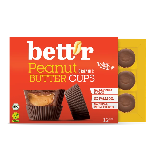 Boîte de palets bio au beurre de cacahuète 156g - x6 Bett'r