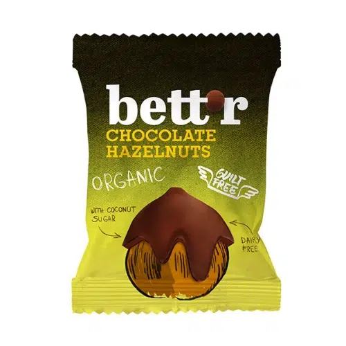 Noisettes enrobées de chocolat bio 40g - x10 Bett'r