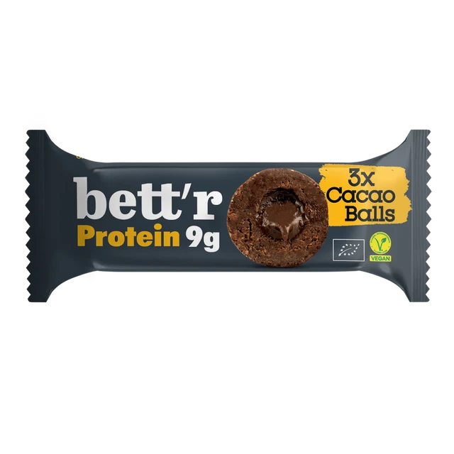 Boules protéinées bio fourrées au cacao 45g - x15 Bett'r