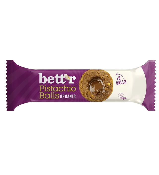 [82363] Boules aux fruits bio fourrées à la pistache 45g - x15 Bett'r