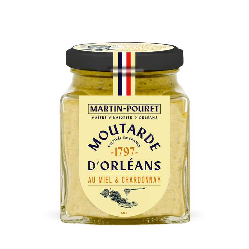 [20804] Moutarde d'Orléans Miel et Chardonnay 200g - x6 Martin Pouret
