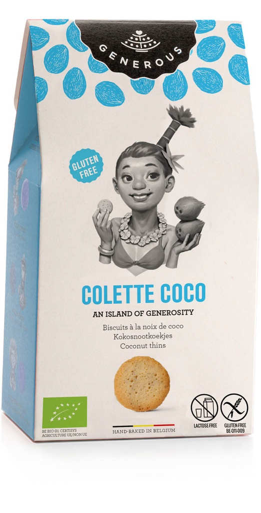 Biscuits Colette Coco Bio 100g x8 Generous