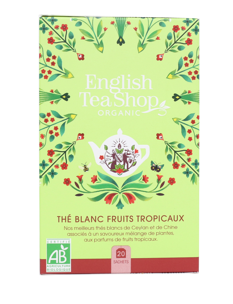 Thé Blanc Fruits Tropicaux Bio 20 sachets x6 ETS