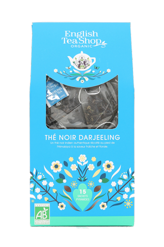 Thé Noir Darjeeling Bio 15 sachets pyramides x6 ETS