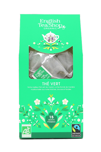Thé Vert Bio 15 sachets pyramides x6 ETS