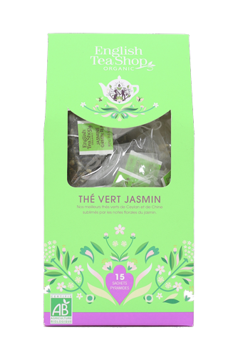 Thé Vert Jasmin Bio 15 sachets pyramides x6 ETS