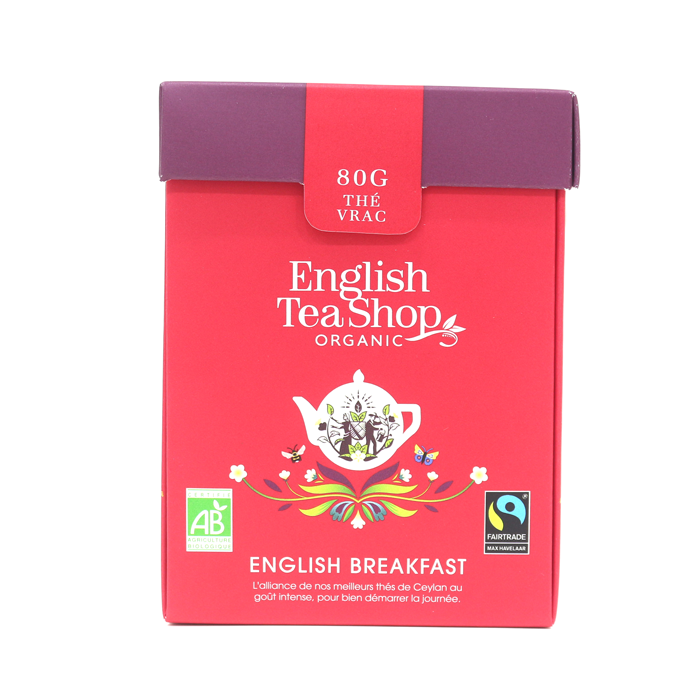 Thé English Breakfast Bio 80g vrac x6 ETS