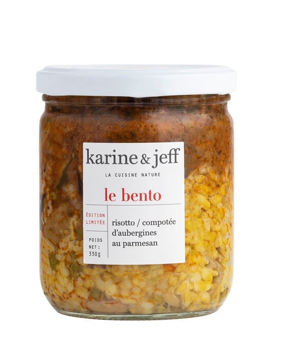 Bento Risotto d'Aubergines au Parmesan Bio 330g x6 Karine &amp; Jeff
