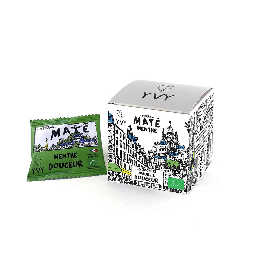 [76432] Maté Menthe Bio 15 sachets x8 YVY