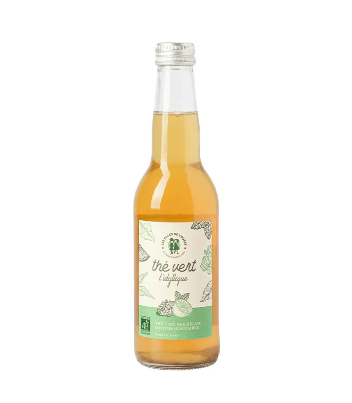 Thé glacé Vert l’Idyllique Bio 33cl x12 Les Filles de l’Ouest