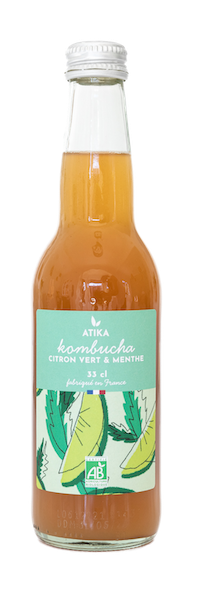 [89716] Kombucha Citron & Menthe Bio 33cl x12 Atika