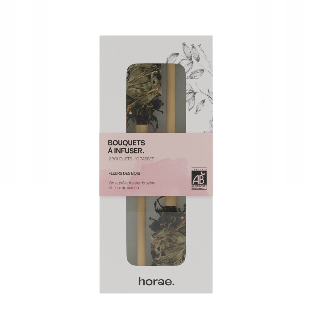 2 bouquets à infuser en Théière, Fleurs des bois Bio x6 Horae