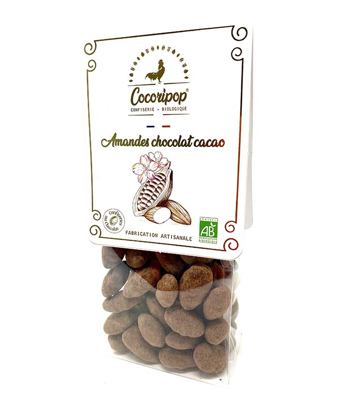 Amandes chocolat au lait poudrées cacao Bio 100g x9 Cocoripop