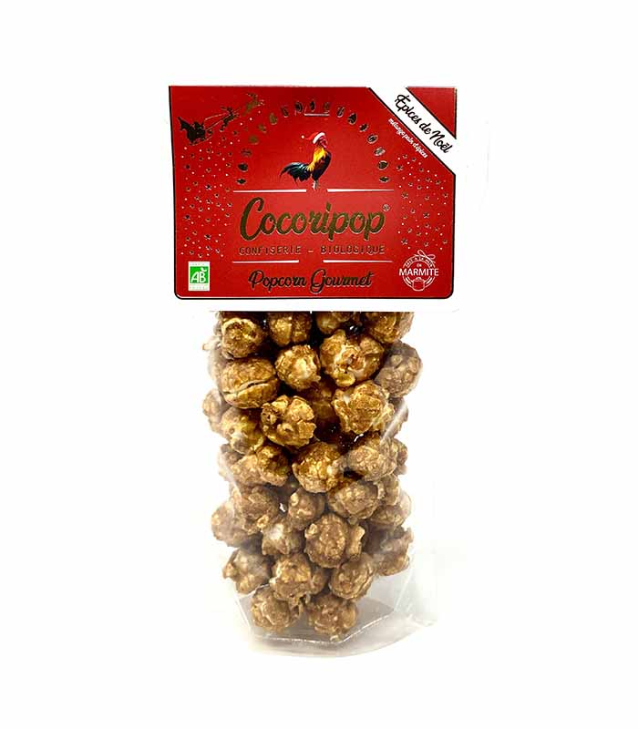 [87626] Popcorn de Noël Caramel Epices Bio 80g x6 Cocoripop