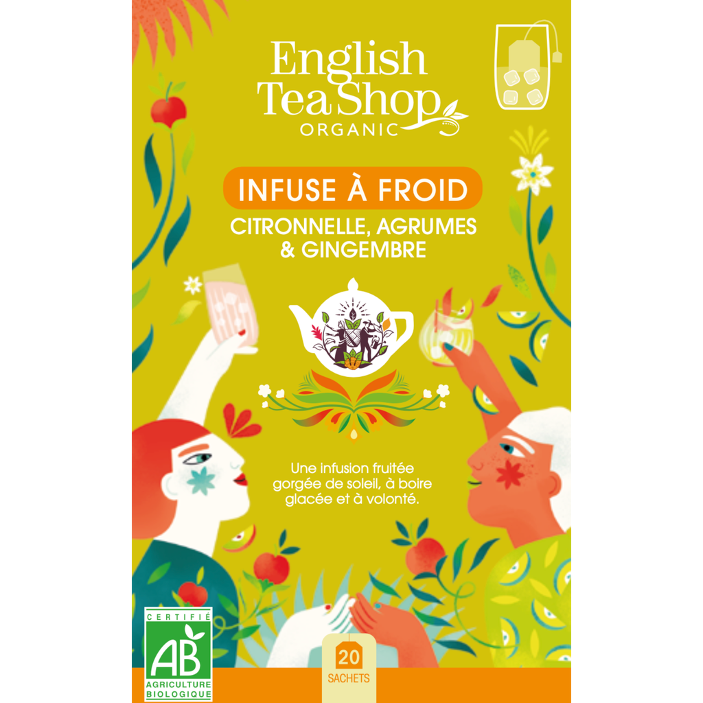 Infusion Glacée Citronnelle, Agrumes & Gingembre Bio 20 sachets x6 ETS