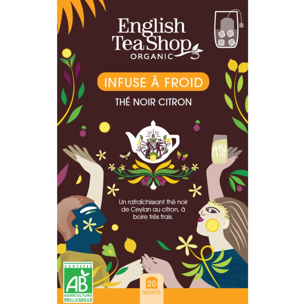Thé Glacé Thé Noir Citron Bio 20 sachets x6 ETS