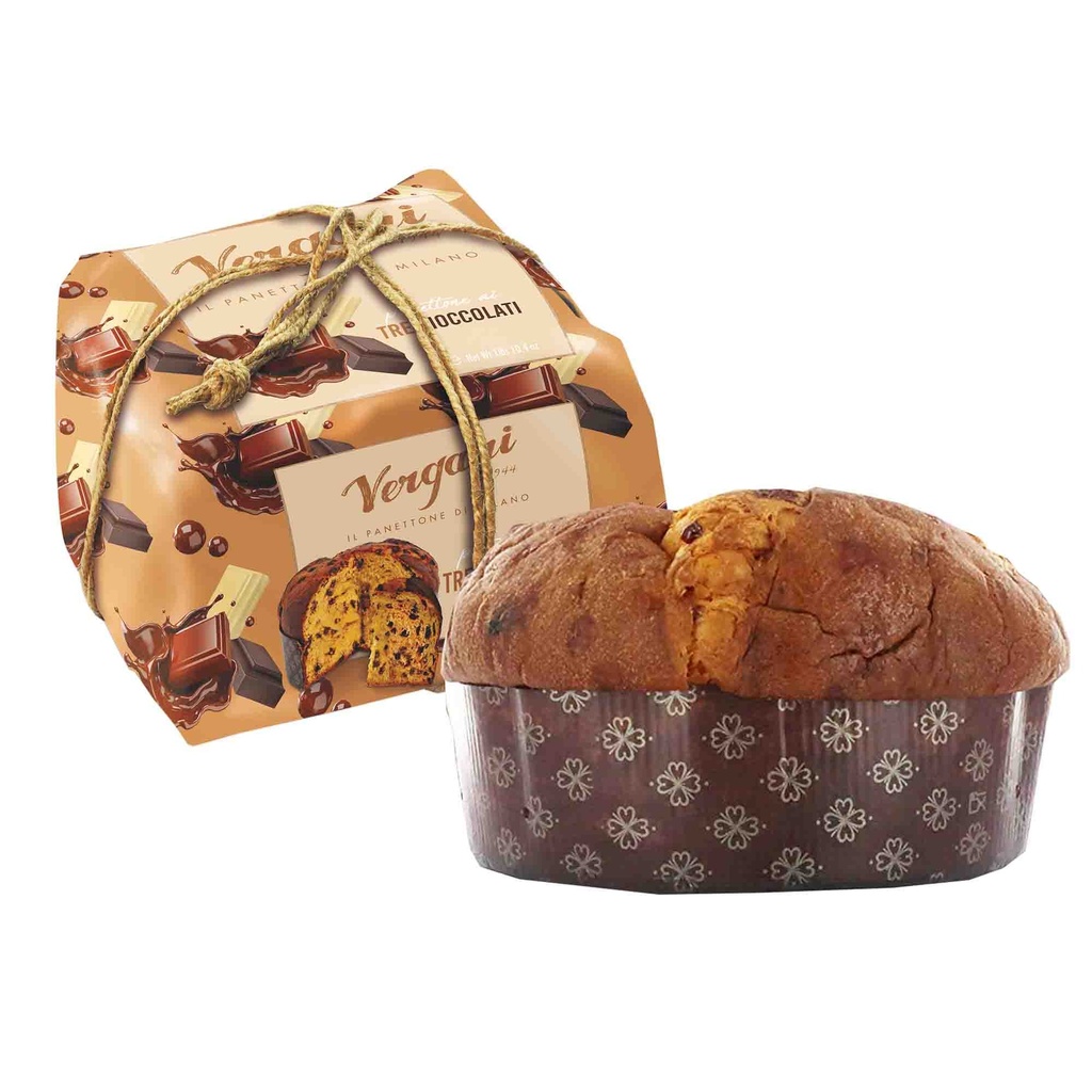 Panettone Trois Chocolats 750g x6 Vergani