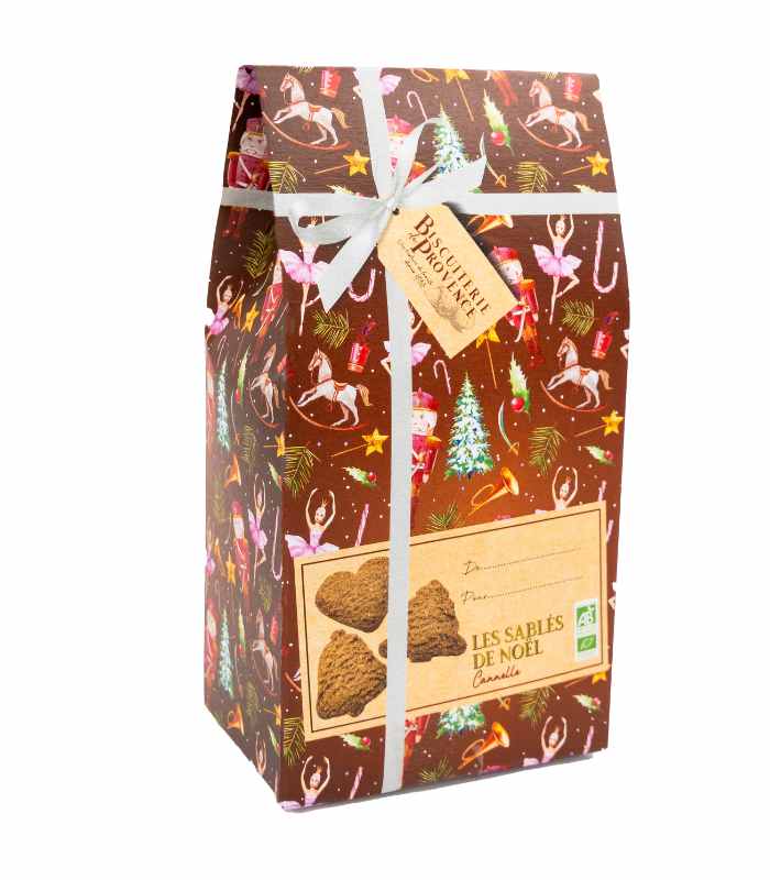 [94507] Sablés de Noël à la cannelle Bio 120g x10 Biscuiterie de Provence