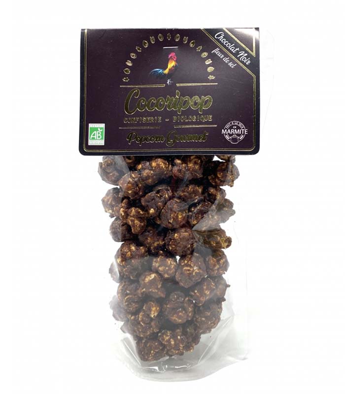 [25104] Popcorn Chocolat Noir & Fleur de Sel Bio 80g x6 Cocoripop