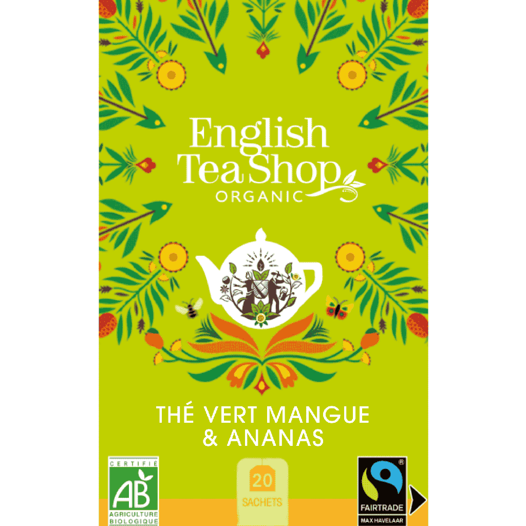 Thé Vert Mangue & Ananas Bio 20 sachets x6 ETS