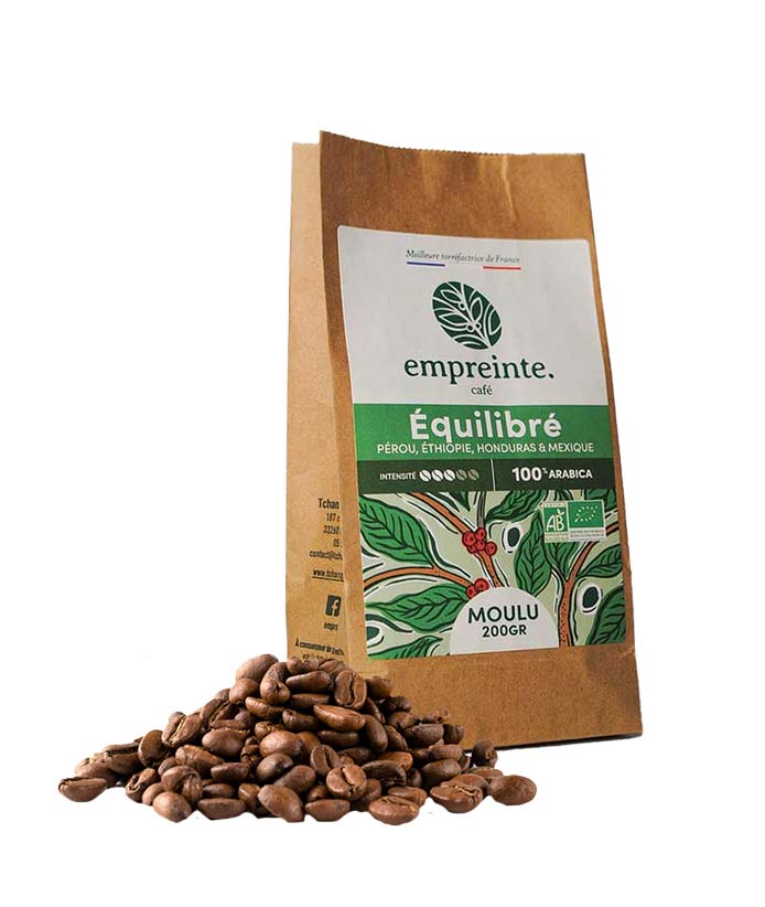 Café Equilibré 200g GRAINS Bio x6 Empreinte