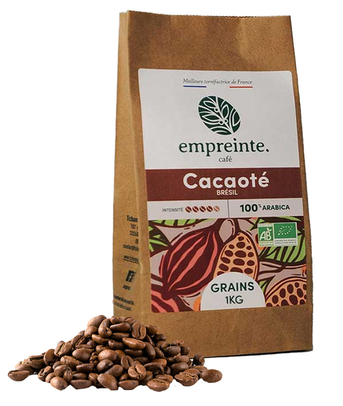 Café CACAOTE 1Kg GRAINS Bio x6 Empreinte