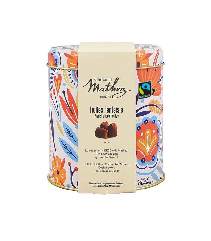 [90050] Boite métal Truffes MEXICO Crêpes Croustillante Fair Trade 250G x12 Mathez