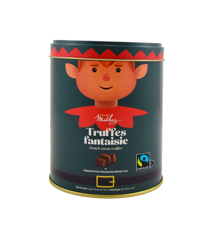 Boite métal Truffes LUTIN Caramel Fair Trade 250G x12 Mathez