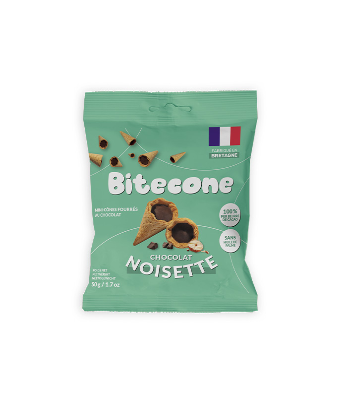 Mini cônes fourrés au chocolat noisette 45g x21 BITECONE
